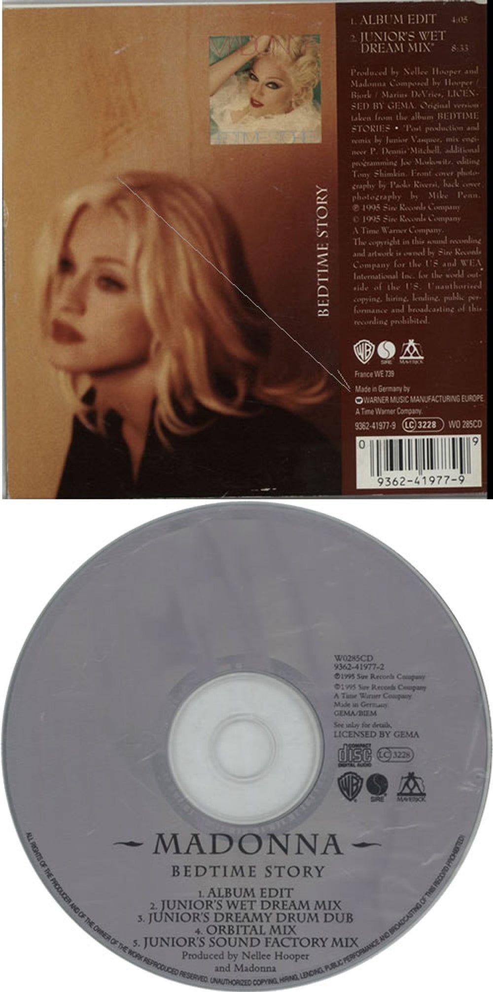 Madonna Bedtime Story German CD single (CD5 / 5") MADC5BE633592