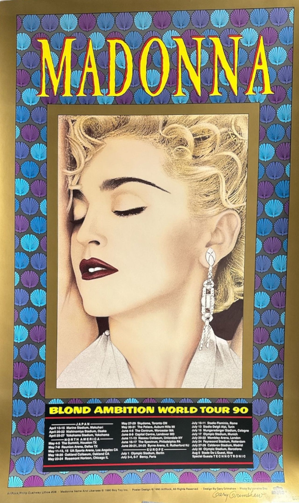 Madonna Blond Ambition World Tour Lithograph US poster