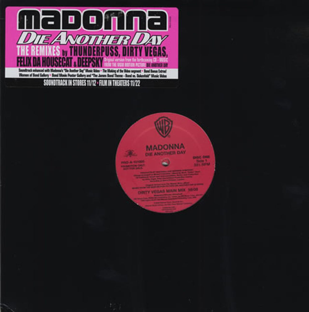 Madonna Die Another Day - TheMixes part 1 US Promo 12" vinyl single (12 inch record / Maxi-single) PRO-A-101005