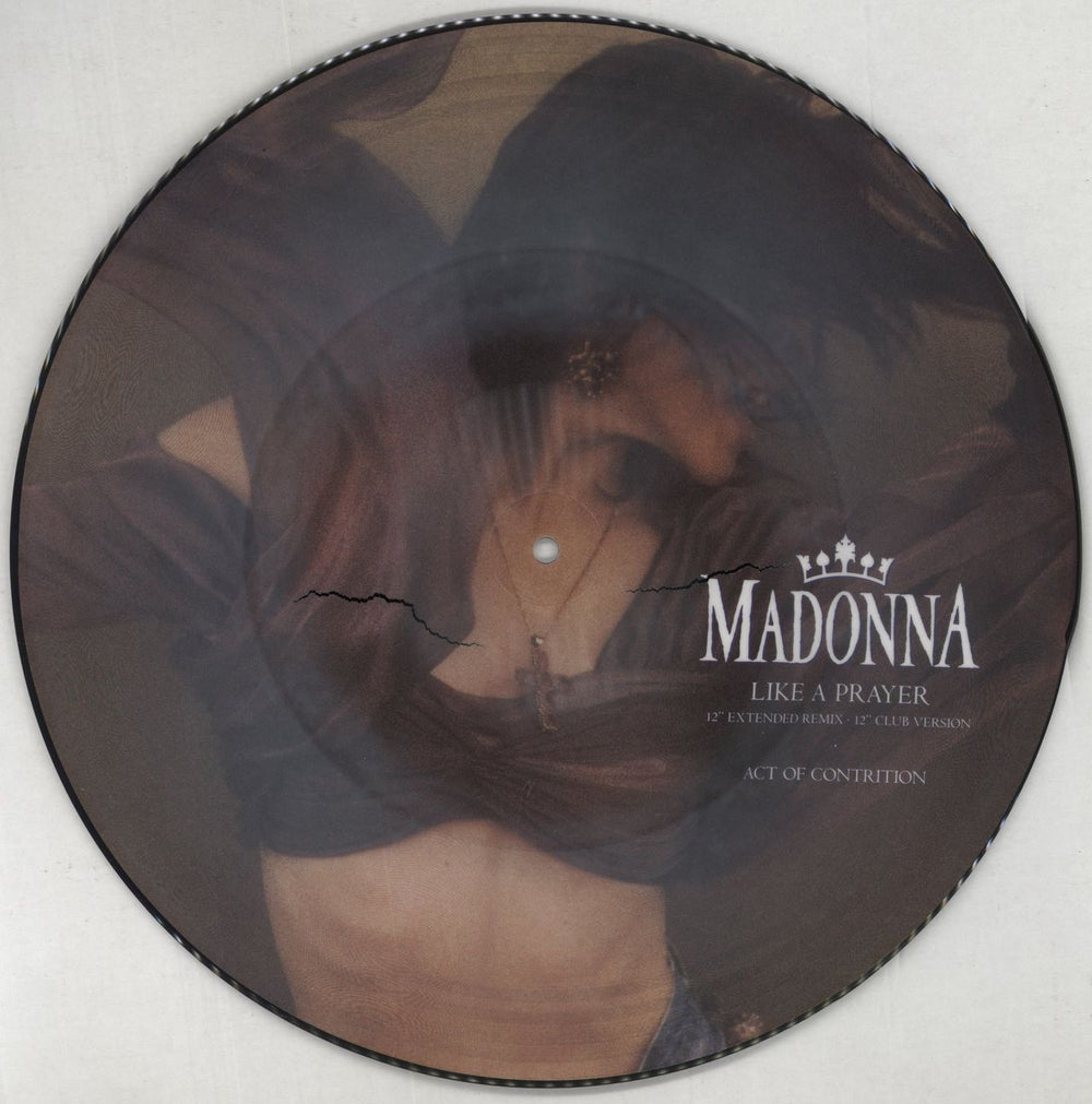 Madonna Like A Prayer - EX UK 12" vinyl picture disc (12 inch picture record) W7539TP