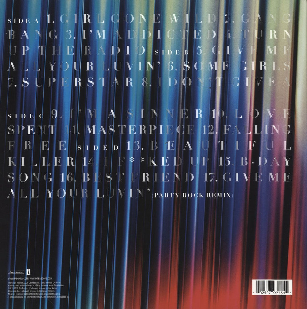 Madonna MDNA [2023 Repress] - 180 Gram Dutch 2-LP vinyl record set (Double LP Album) 602527977515