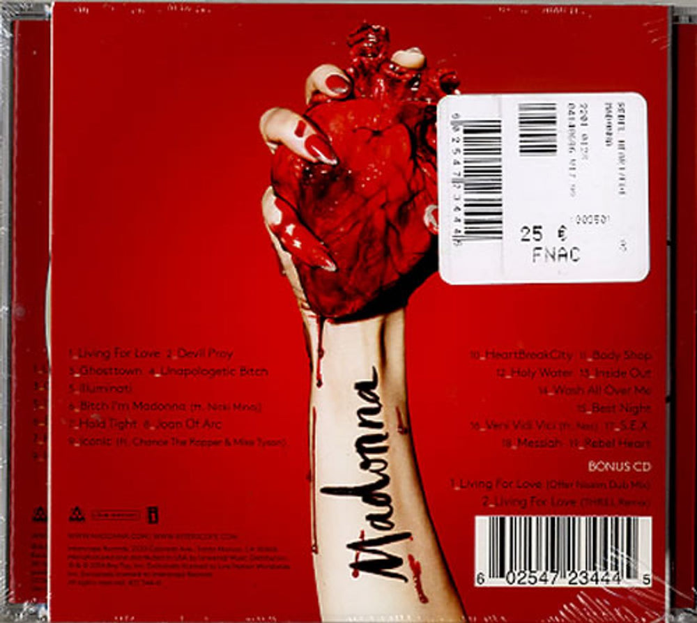 Madonna Rebel Heart + Bonus CD French 2 CD album set (Double CD) MAD2CRE628752