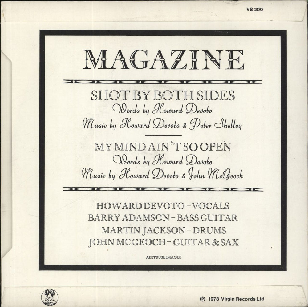 Magazine Shot By Both Sides - Card sleeve - EX UK 7" vinyl single (7 inch record / 45)