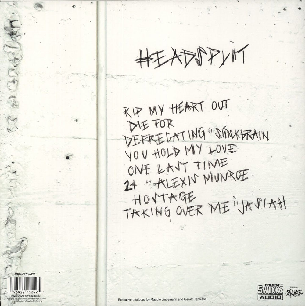 Maggie Lindemann Headsplit - Clear Vinyl UK 12" vinyl single (12 inch record / Maxi-single) 196922752421