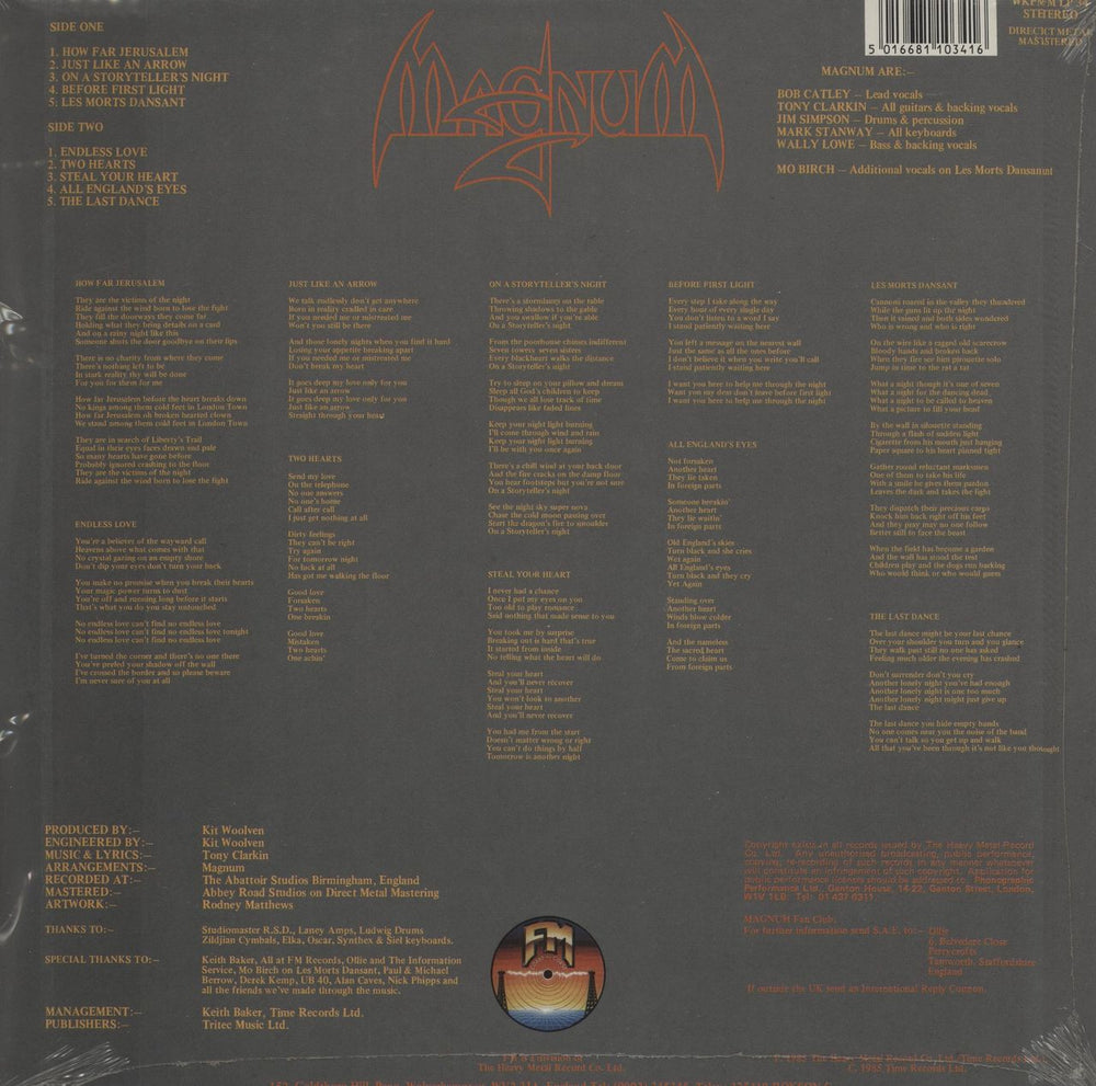 Magnum On A Storyteller's Night - Gold Coloured Vinyl - Sealed UK vinyl LP album (LP record) 5016681103416