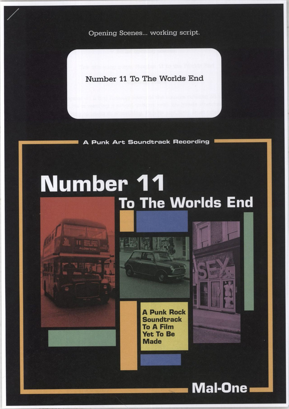 MAL-ONE Number 11 To The Worlds End - An Original Punk Rock Soundtrack Recording - RSD 2025 UK vinyl LP album (LP record) 2025