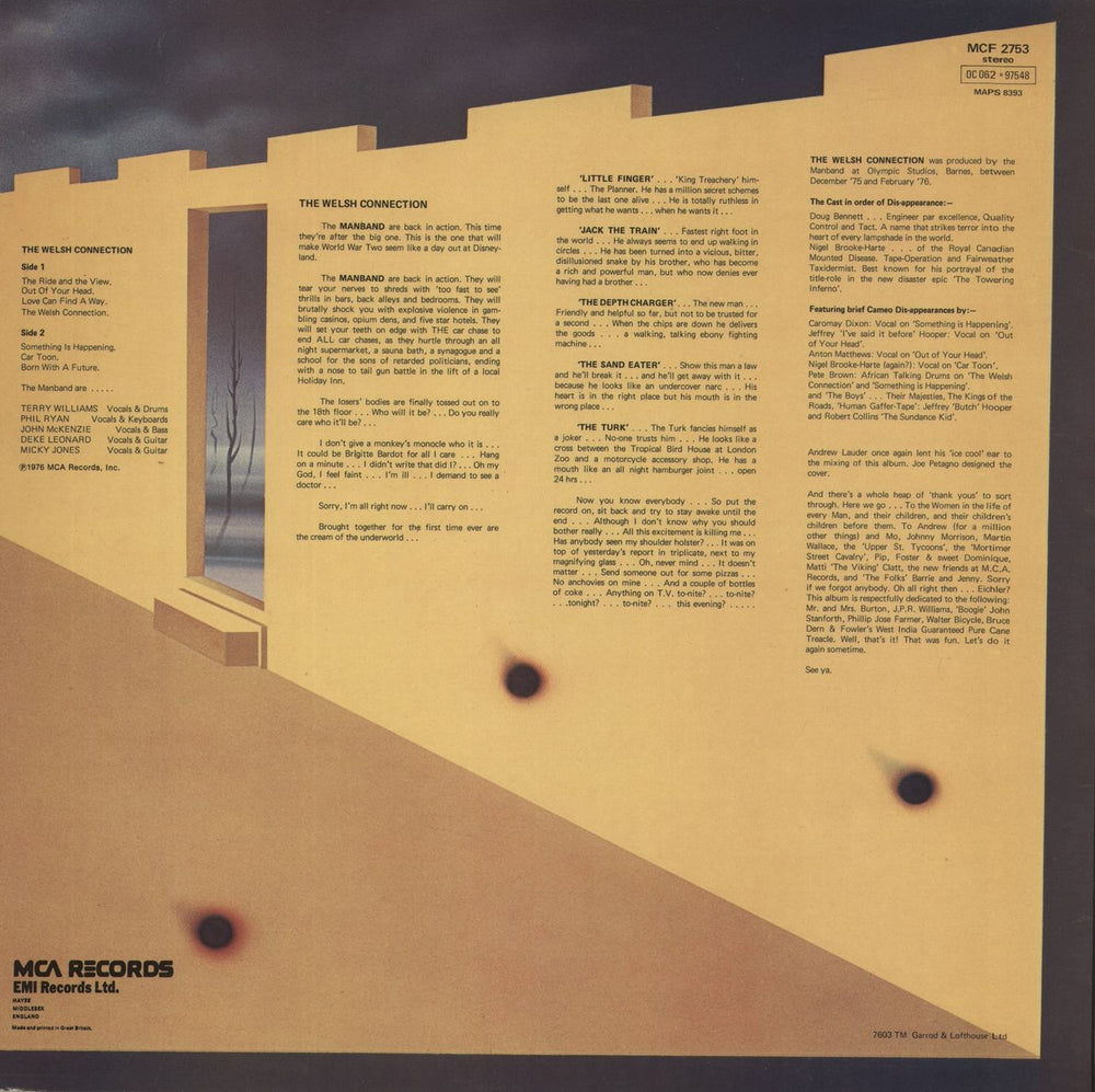 Man Welsh Connection UK vinyl LP album (LP record)