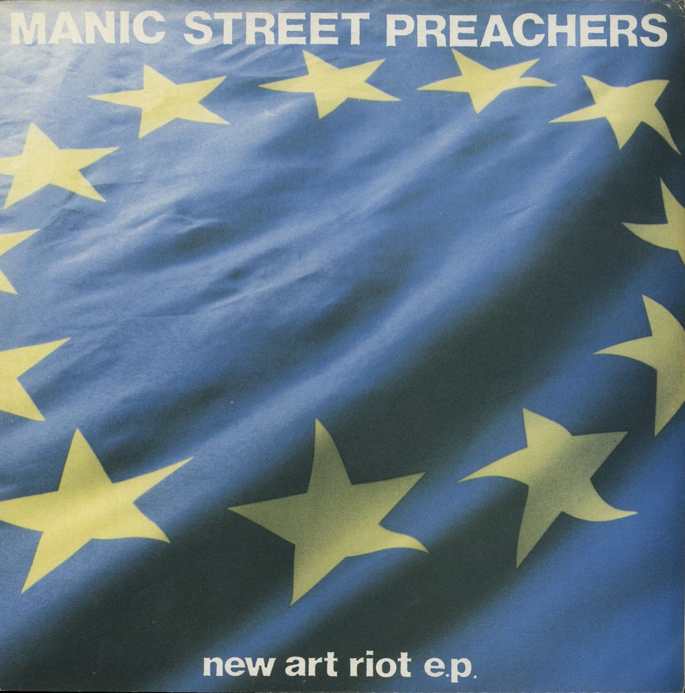 Manic Street Preachers New Art Riot EP - Black & Yellow Labels UK 12" vinyl single (12 inch record / Maxi-single) YUBB4