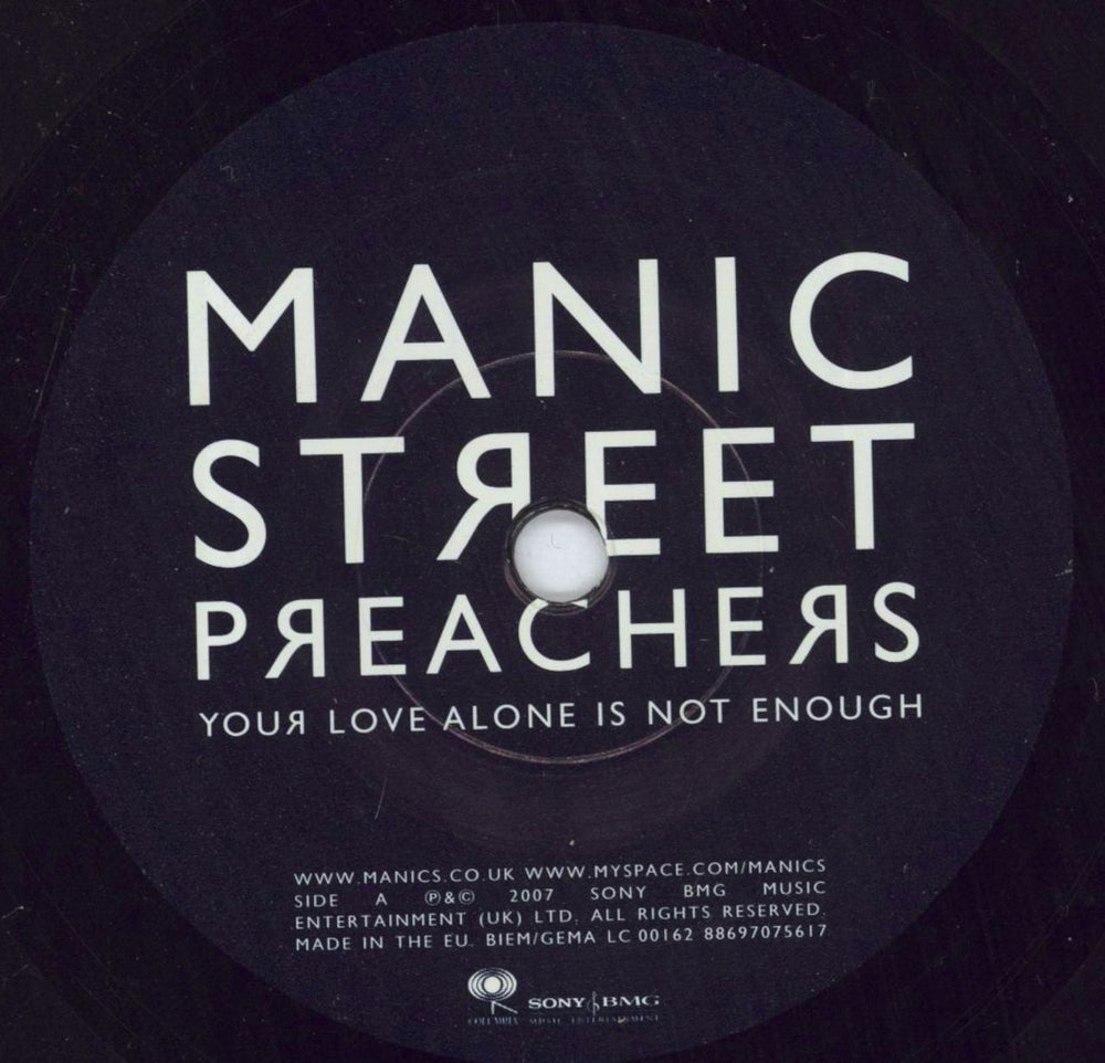 Manic Street Preachers Your Love Alone Is Not Enough UK 7" vinyl single (7 inch record / 45) MAS07YO397663