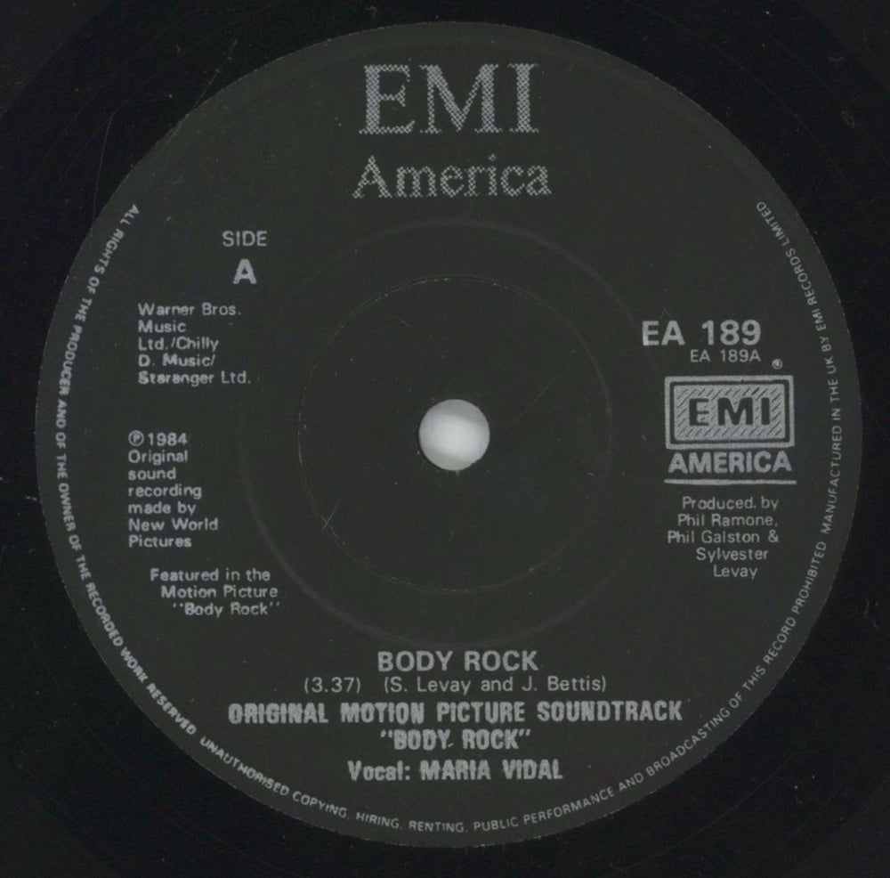 Maria Vidal Body Rock UK 7" vinyl single (7 inch record / 45) MV107BO849755