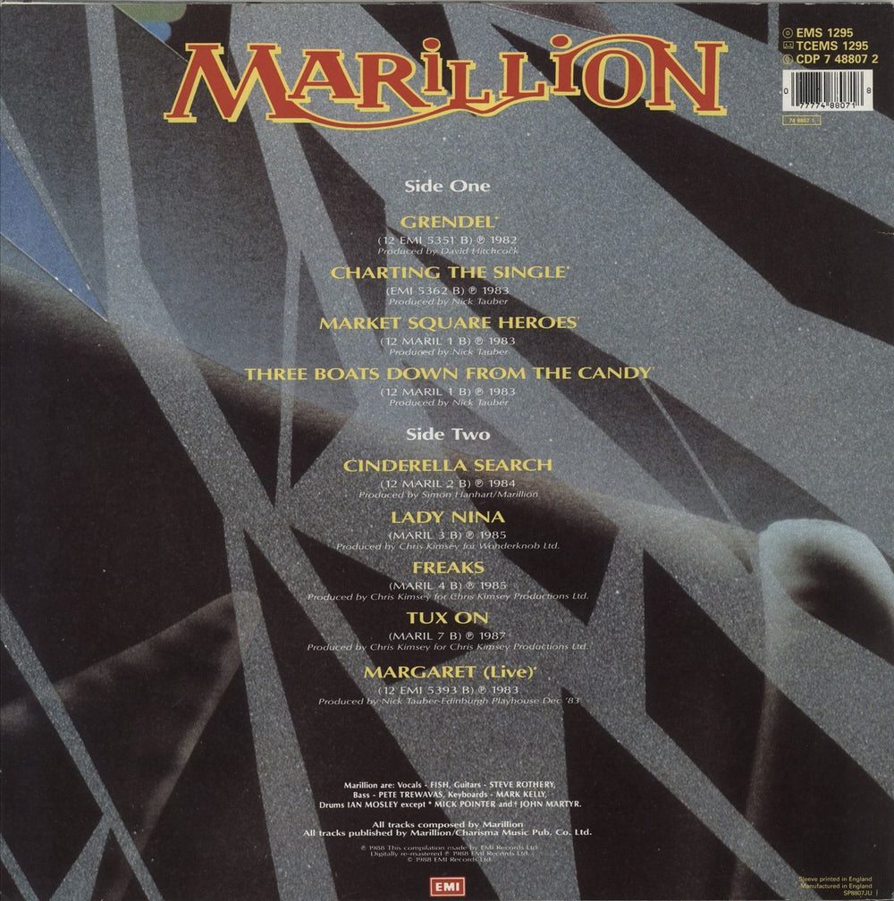 Marillion B'Sides Themselves UK vinyl LP album (LP record) 077774880718