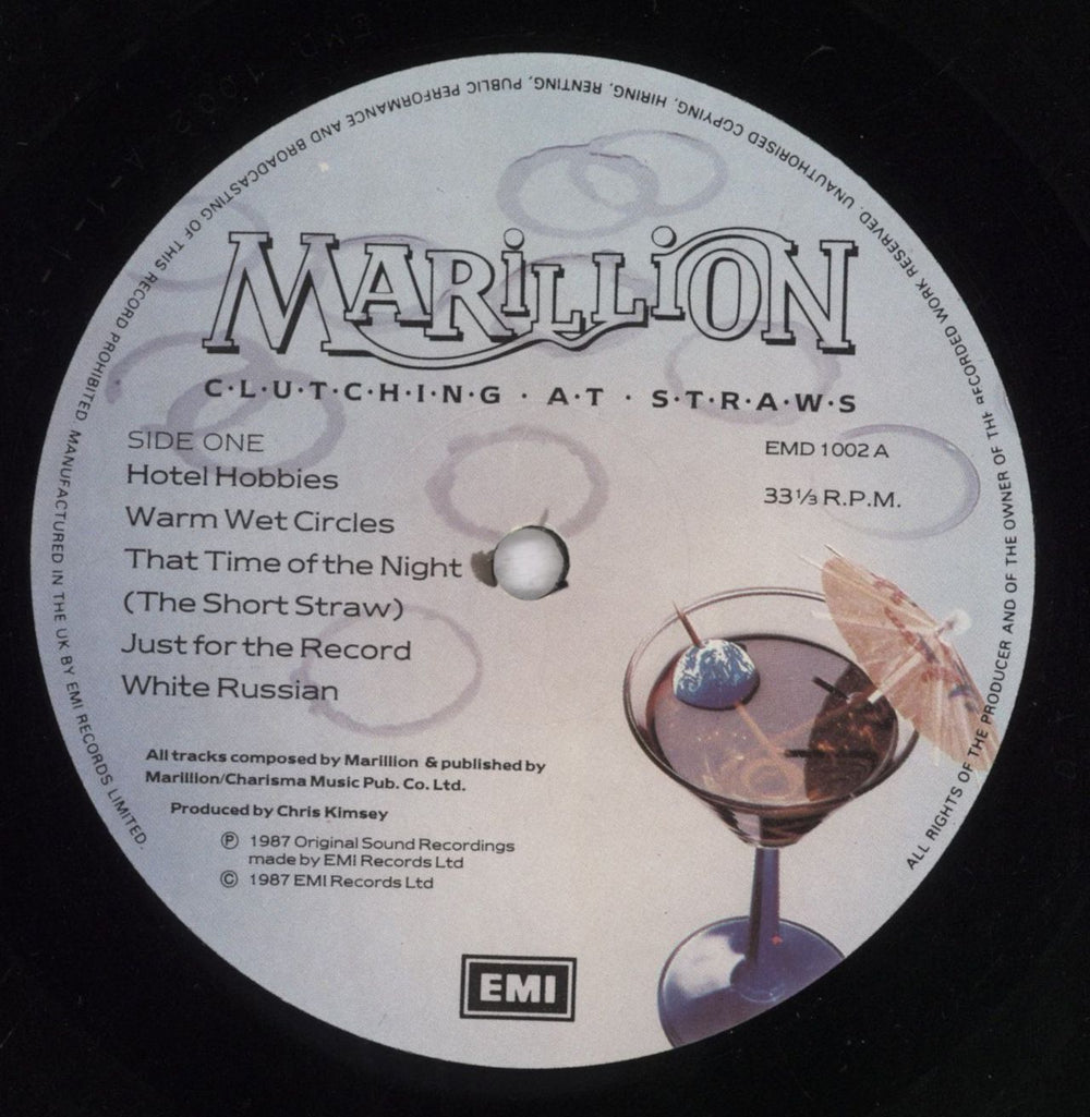 Marillion Clutching At Straws UK vinyl LP album (LP record) MARLPCL834631