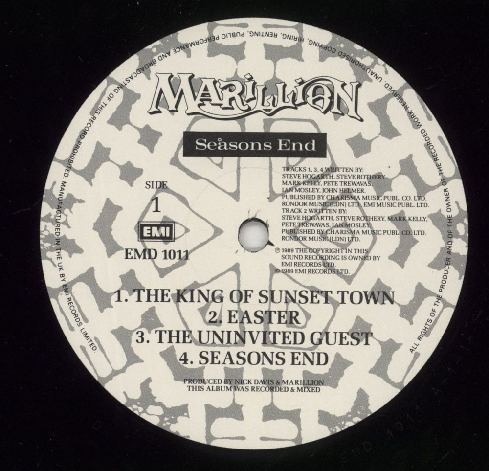 Marillion Seasons End UK vinyl LP album (LP record) MARLPSE263246