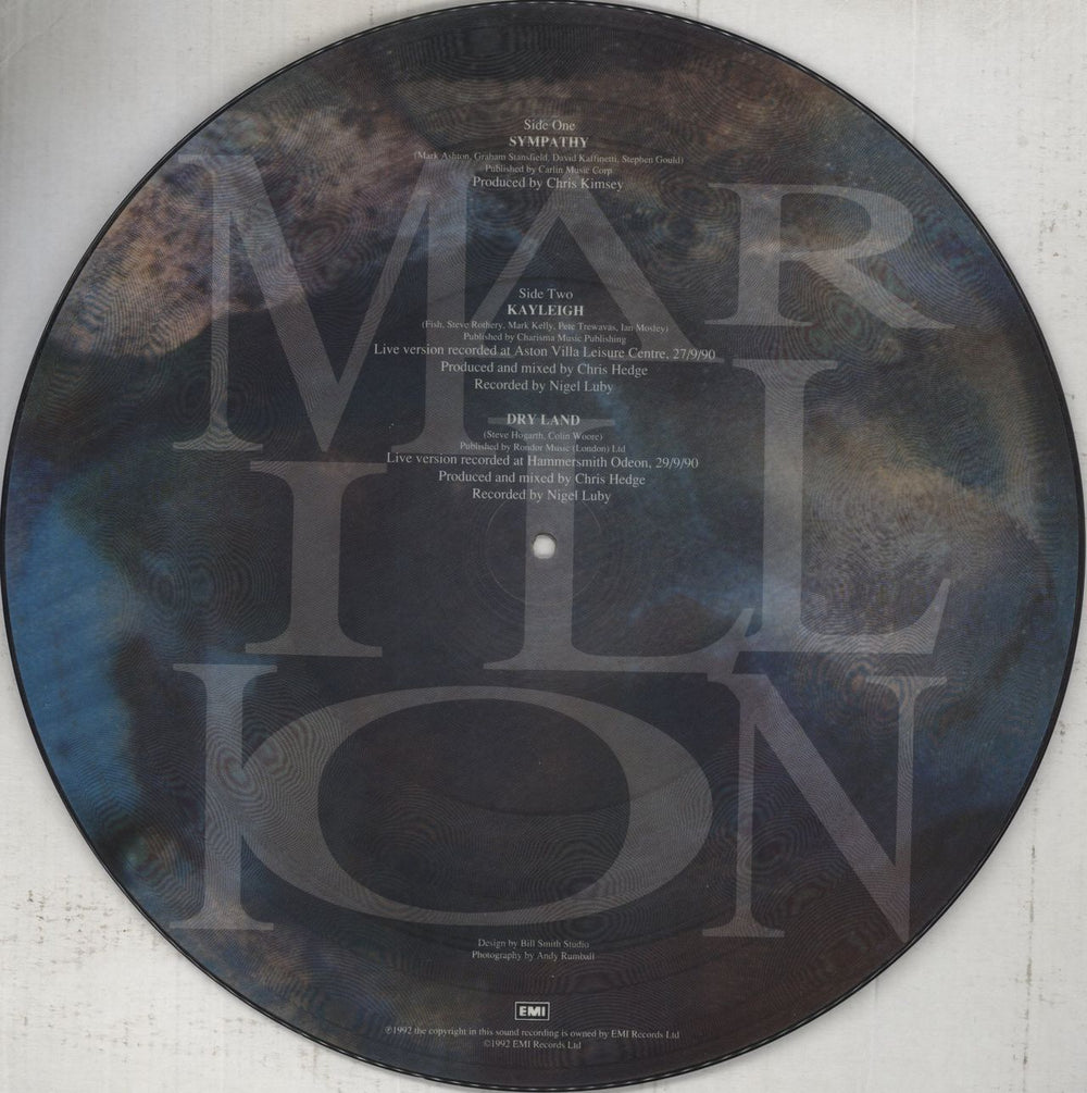 Marillion Sympathy UK 12" vinyl picture disc (12 inch picture record) 724388000864