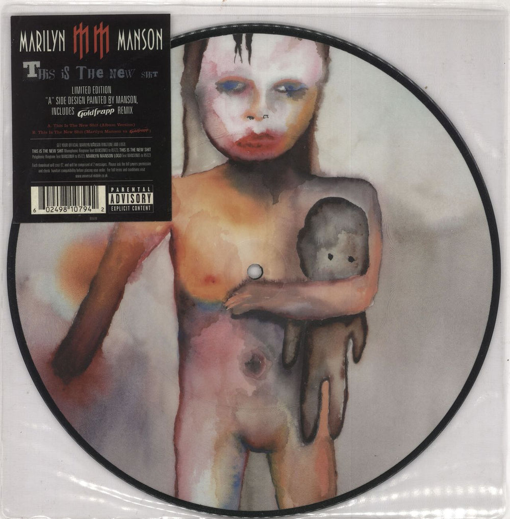 Marilyn Manson This Is The New Shit UK 10" Vinyl Picture Disc (10 inch Record Single) 9810794