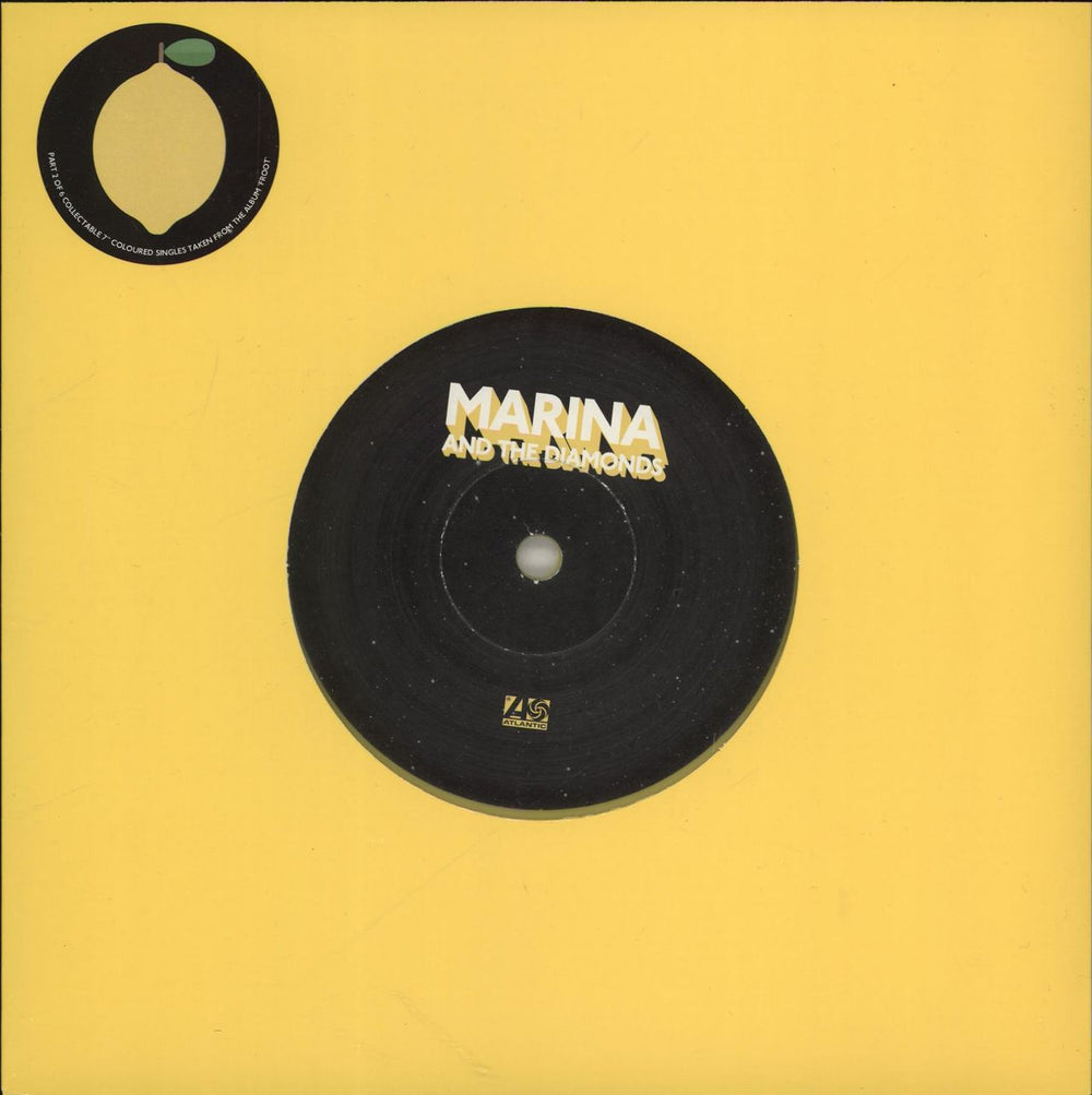 Marina & The Diamonds Immortal - Yellow Vinyl UK 7" vinyl single (7 inch record / 45) ATUK128
