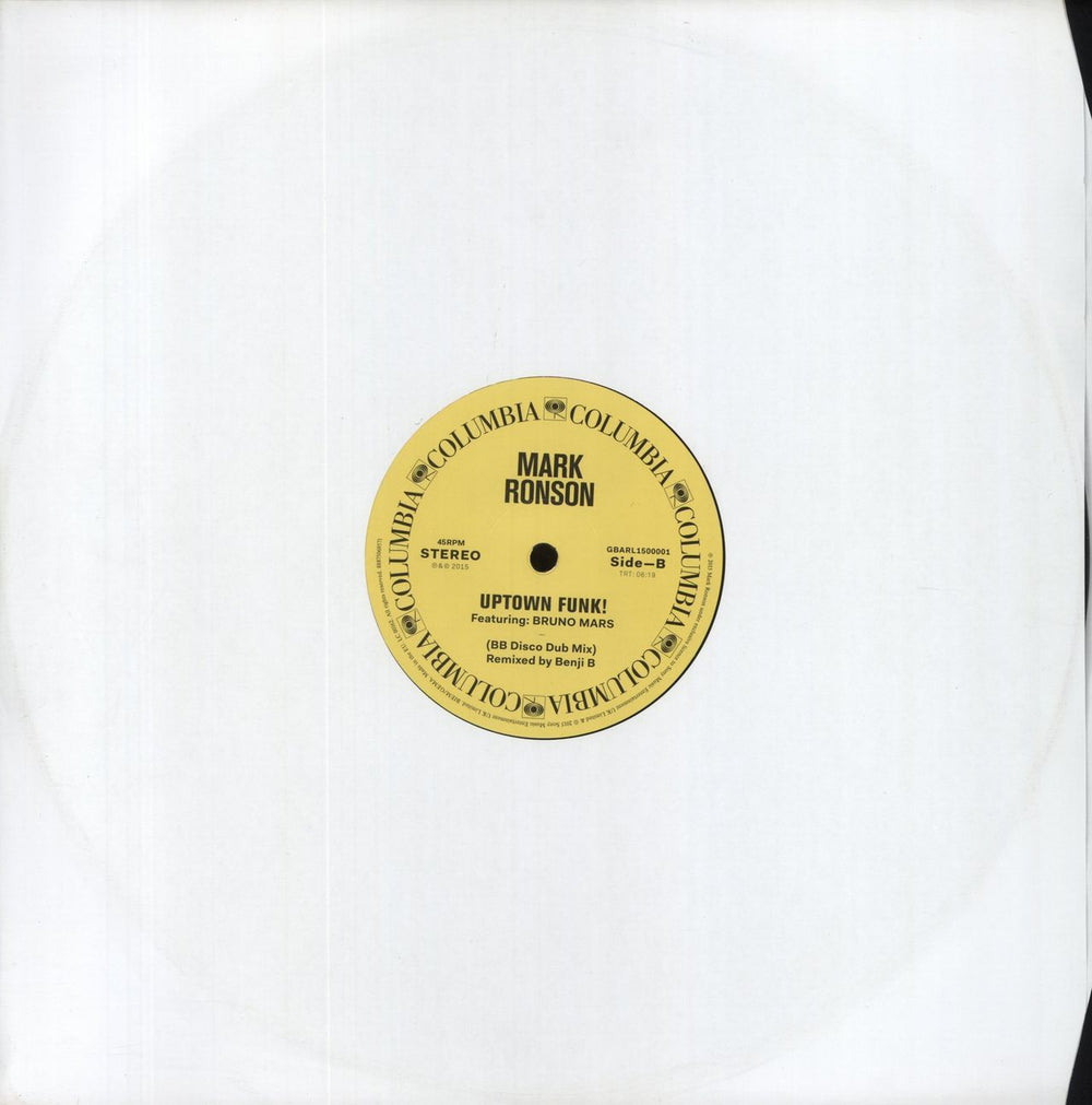 Mark Ronson Uptown Funk! UK 12" vinyl single (12 inch record / Maxi-single) 0888750695710
