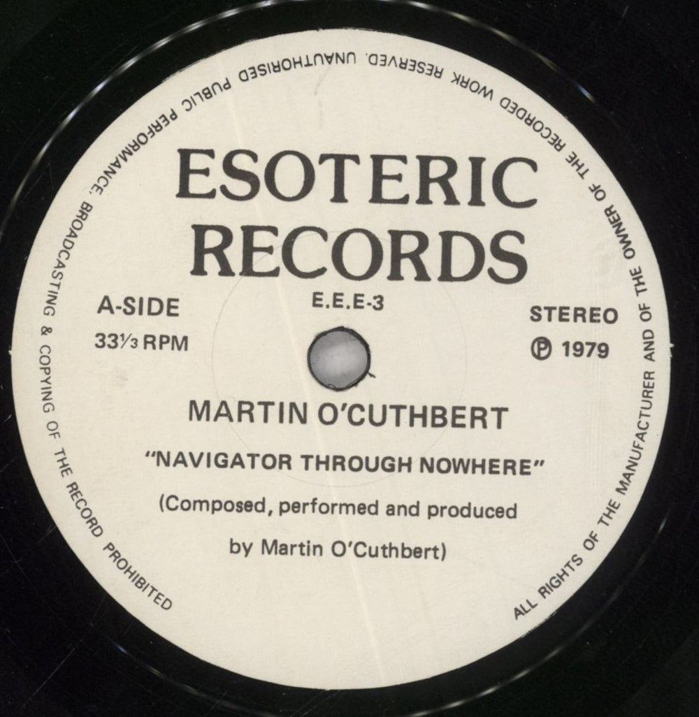 Martin O'Cuthbert Navigator Through Nowhere EP UK 7" vinyl single (7 inch record / 45) 6A607NA843527