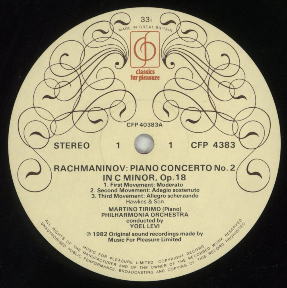 Martino Tirimo Rachmaninov: Piano Concerto No. 2 / Rhapsody On A Theme Of Paganini UK vinyl LP album (LP record) QJ3LPRA538205