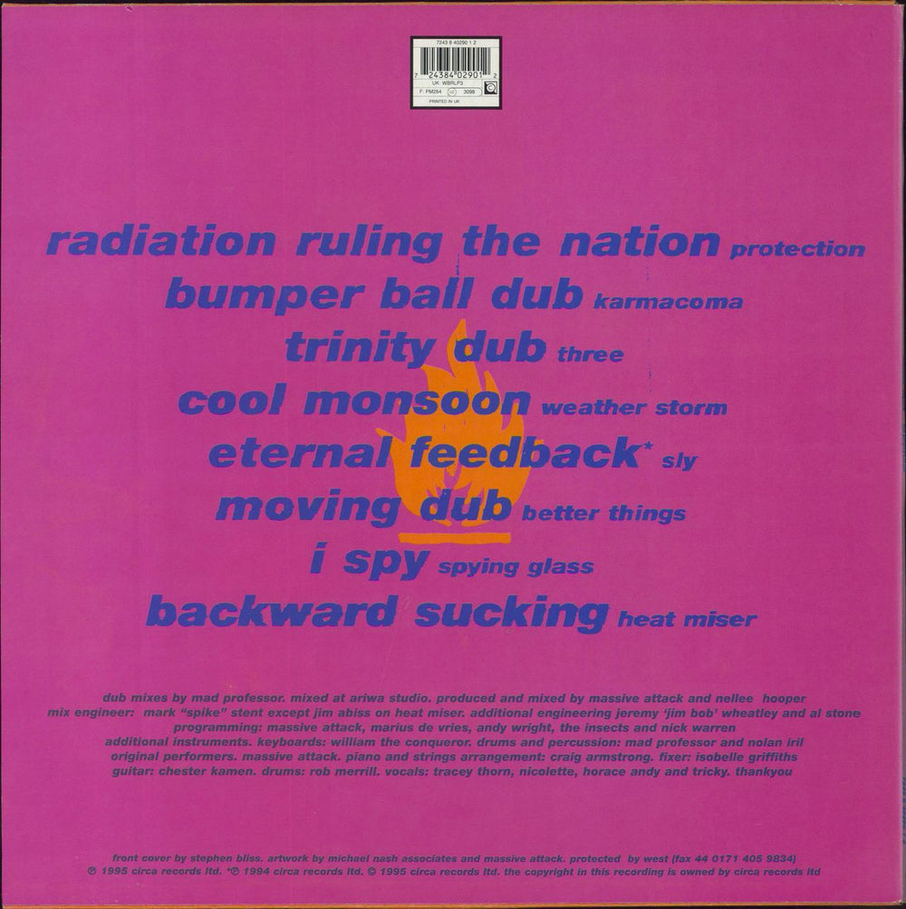 Massive Attack No Protection UK vinyl LP album (LP record) 724384029012