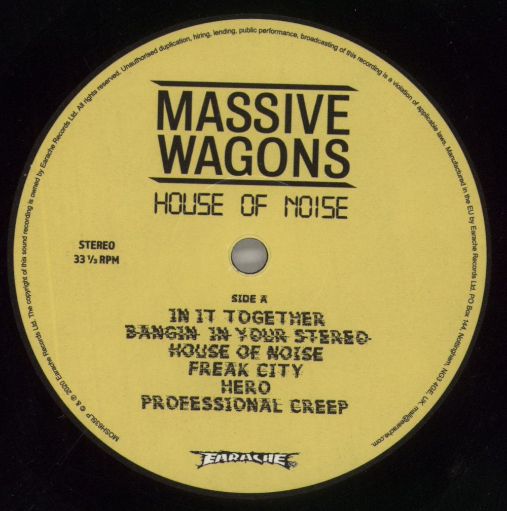 Massive Wagons House Of Noise UK vinyl LP album (LP record) 3C9LPHO858583