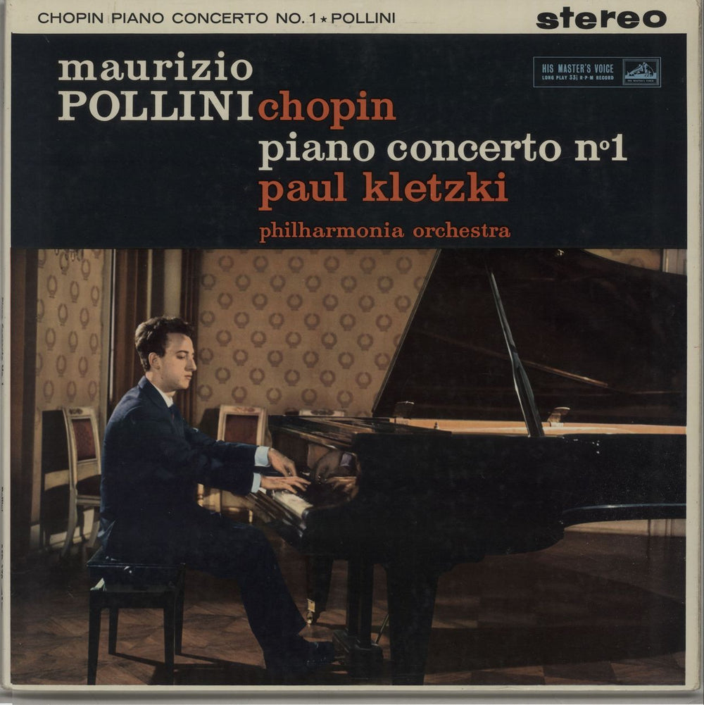 Maurizio Pollini Chopin: Piano Concerto No. 1 - 1st UK vinyl LP album (LP record) ASD370