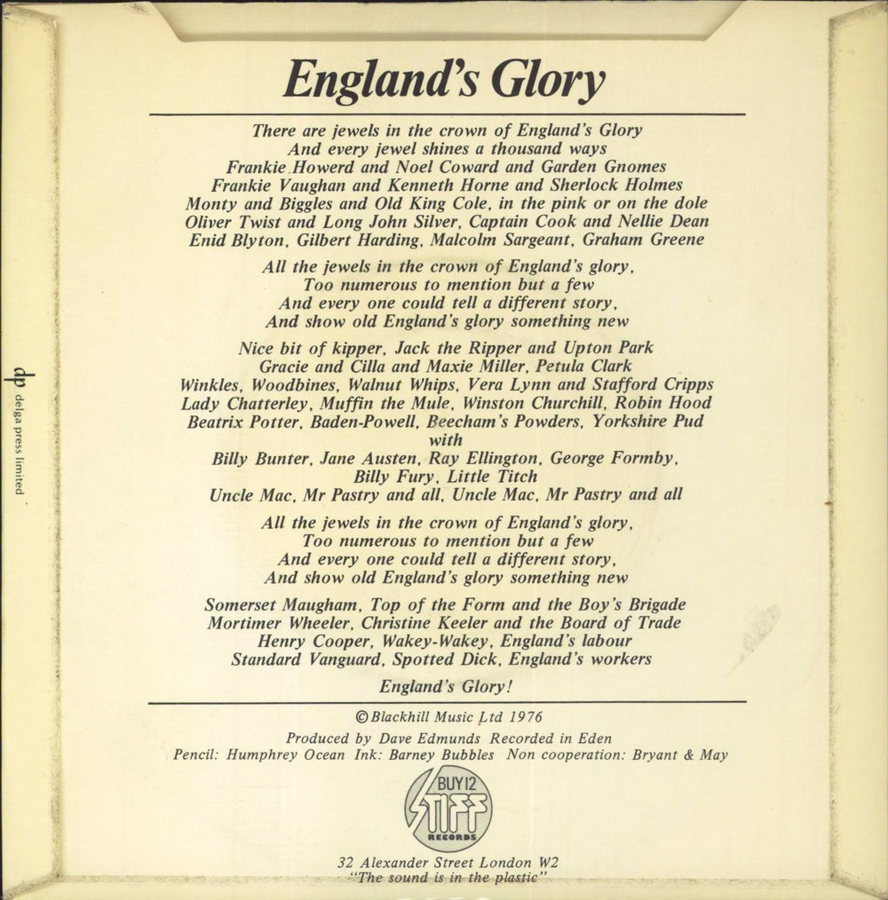 Max Wall England's Glory UK 7" vinyl single (7 inch record / 45) BUY12