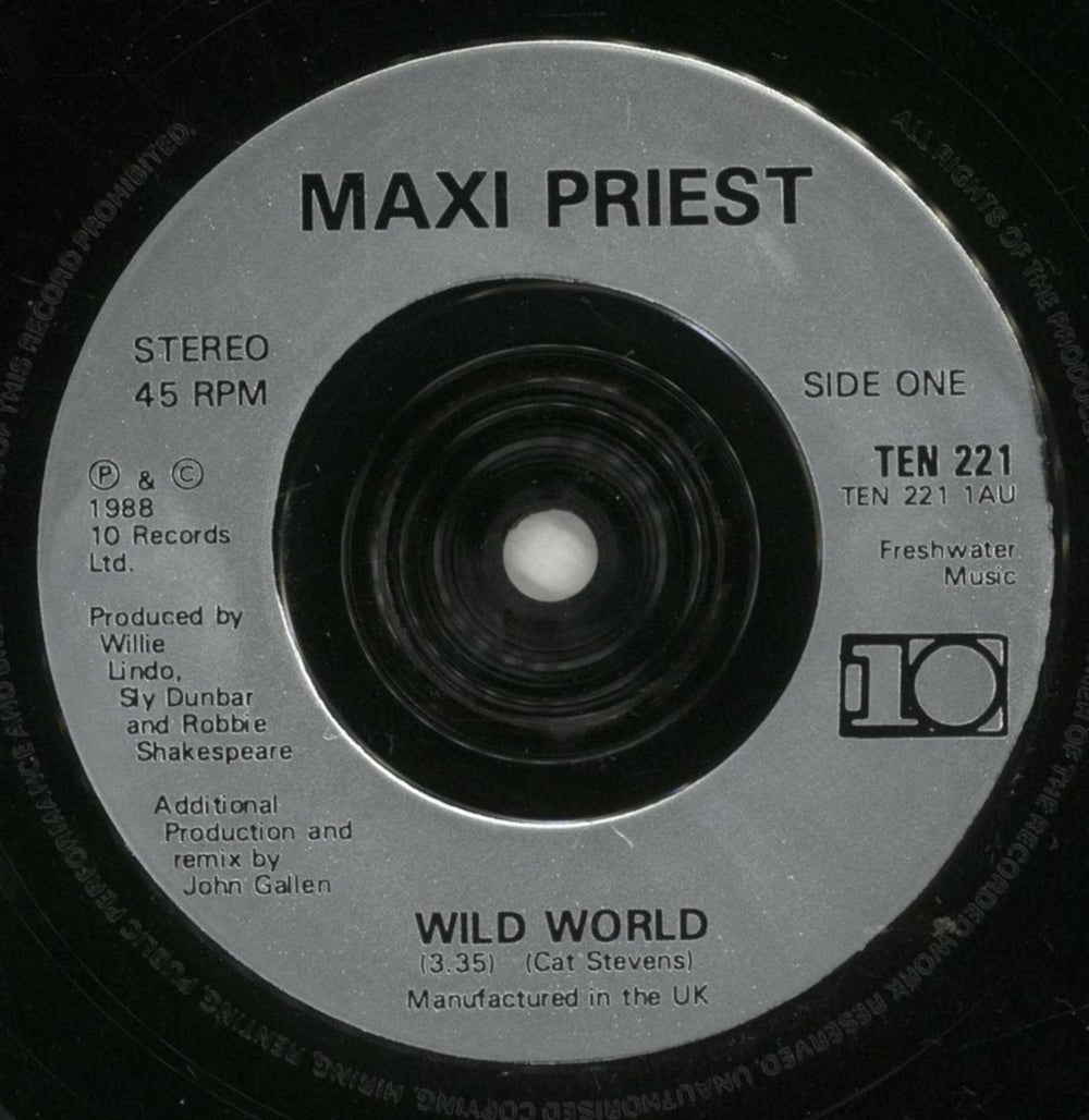 Maxi Priest Wild World UK 7" vinyl single (7 inch record / 45) MXP07WI504405