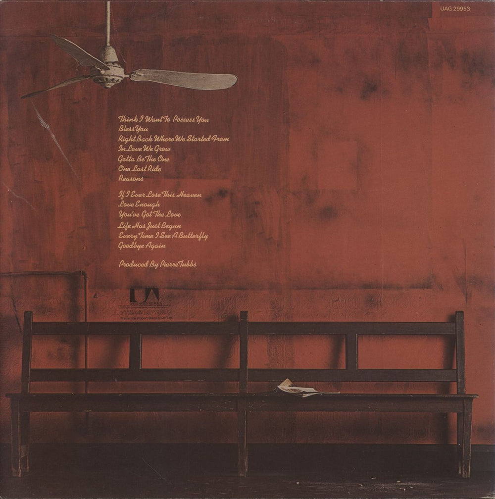 Maxine Nightingale Right Back Where We Started From UK vinyl LP album (LP record)