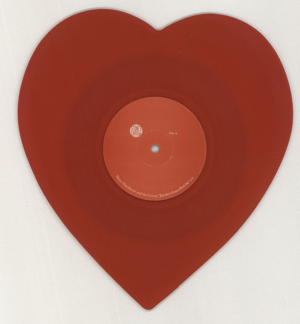 Mayer Hawthorne Just Ain't Gonna Work Out - Red Heart Shaped Vinyl US 10" vinyl single (10 inch record) STH7028