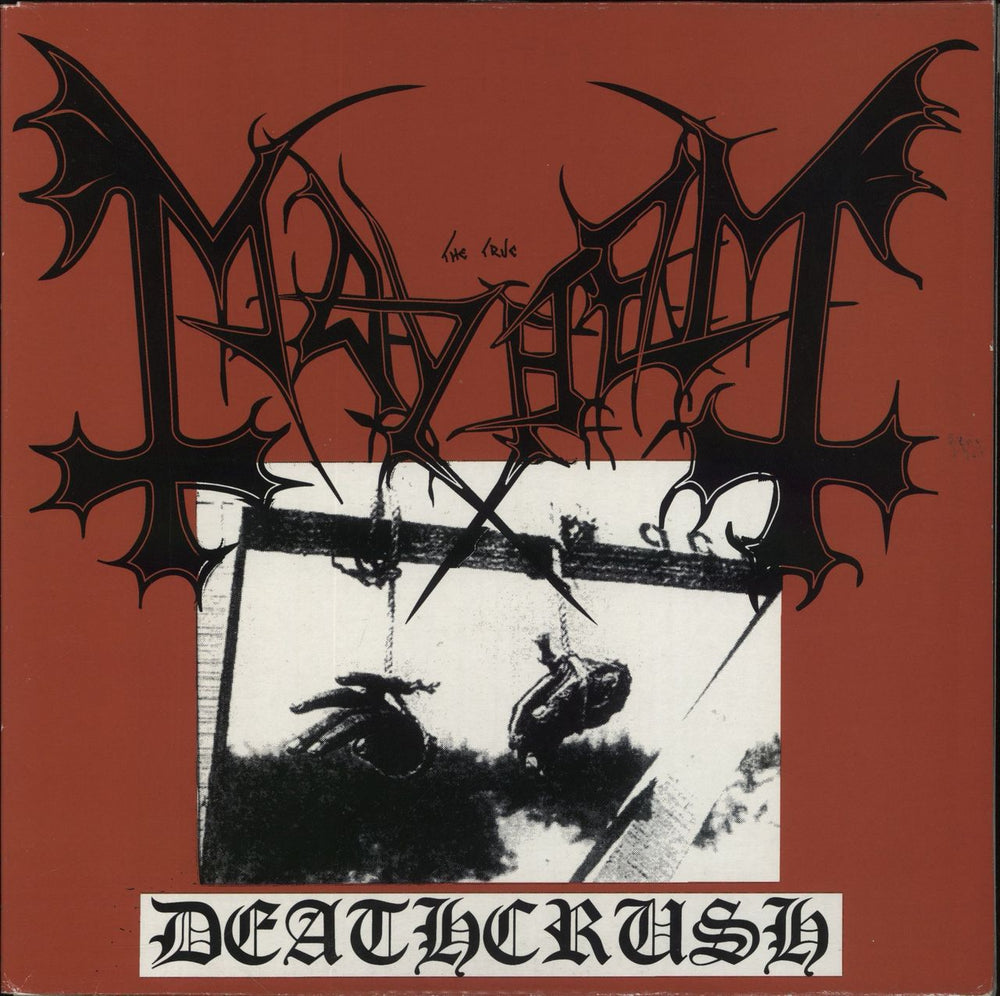 Mayhem Deathcrush - 180gm Red Vinyl UK 12" vinyl single (12 inch record / Maxi-single) BOBV049LP