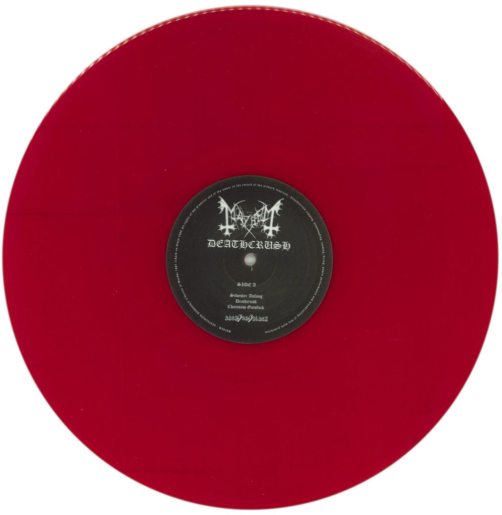 Mayhem Deathcrush - 180gm Red Vinyl UK 12" vinyl single (12 inch record / Maxi-single) NVY12DE863340