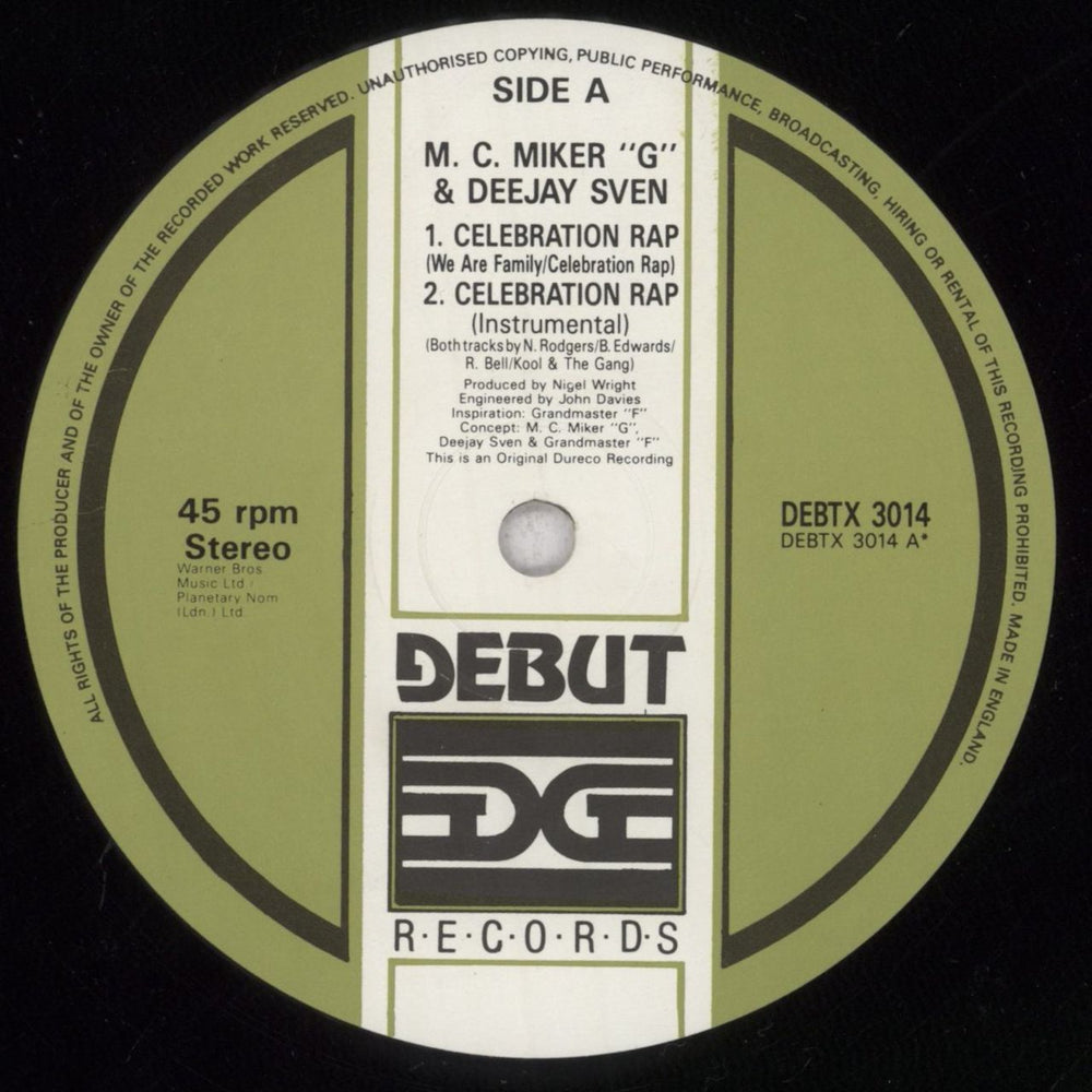 MC Miker G & Deejay Sven Celebration Rap. UK 12" vinyl single (12 inch record / Maxi-single) MCM12CE844486