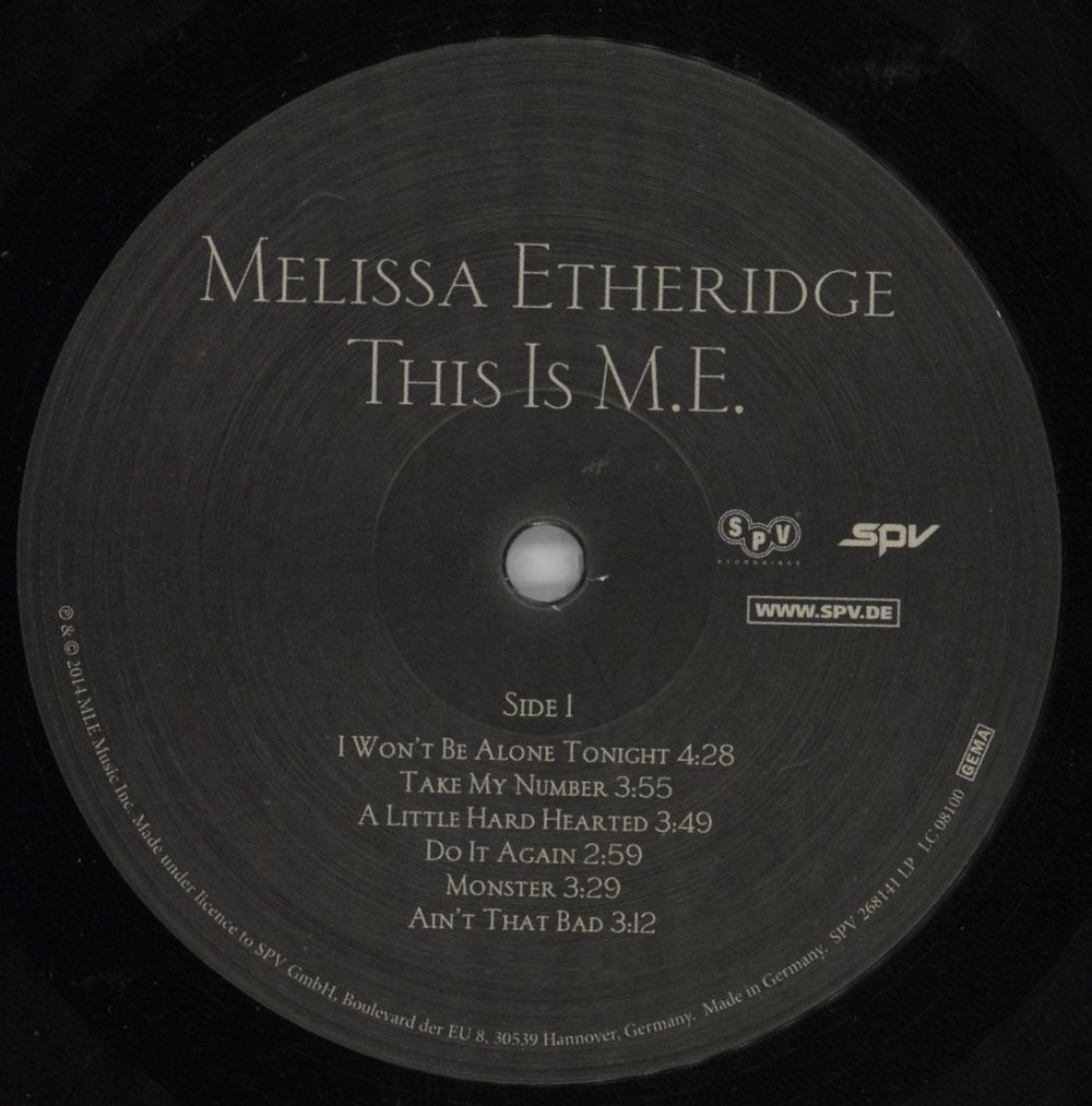 Melissa Etheridge This Is M.E. + Bonus CD German vinyl LP album (LP record) ETHLPTH817397