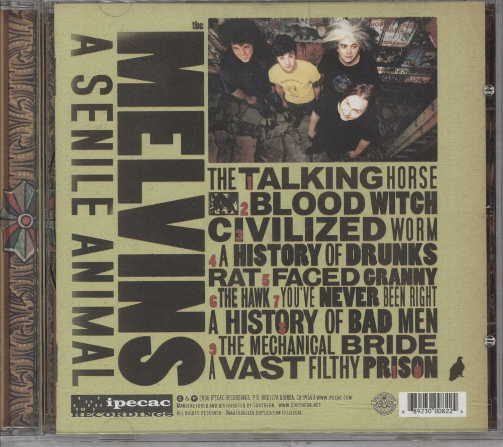 Melvins (A) Senile Animal US CD album (CDLP) IPC-82