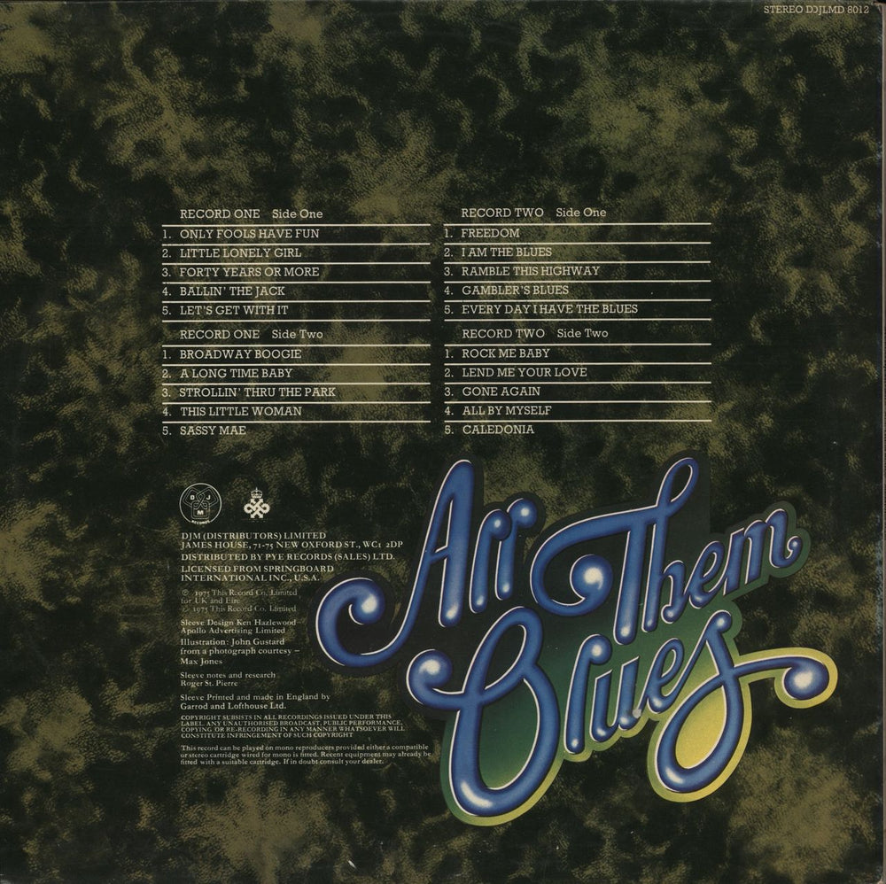 Memphis Slim All Them Blues - Red UK 2-LP vinyl record set (Double LP Album)