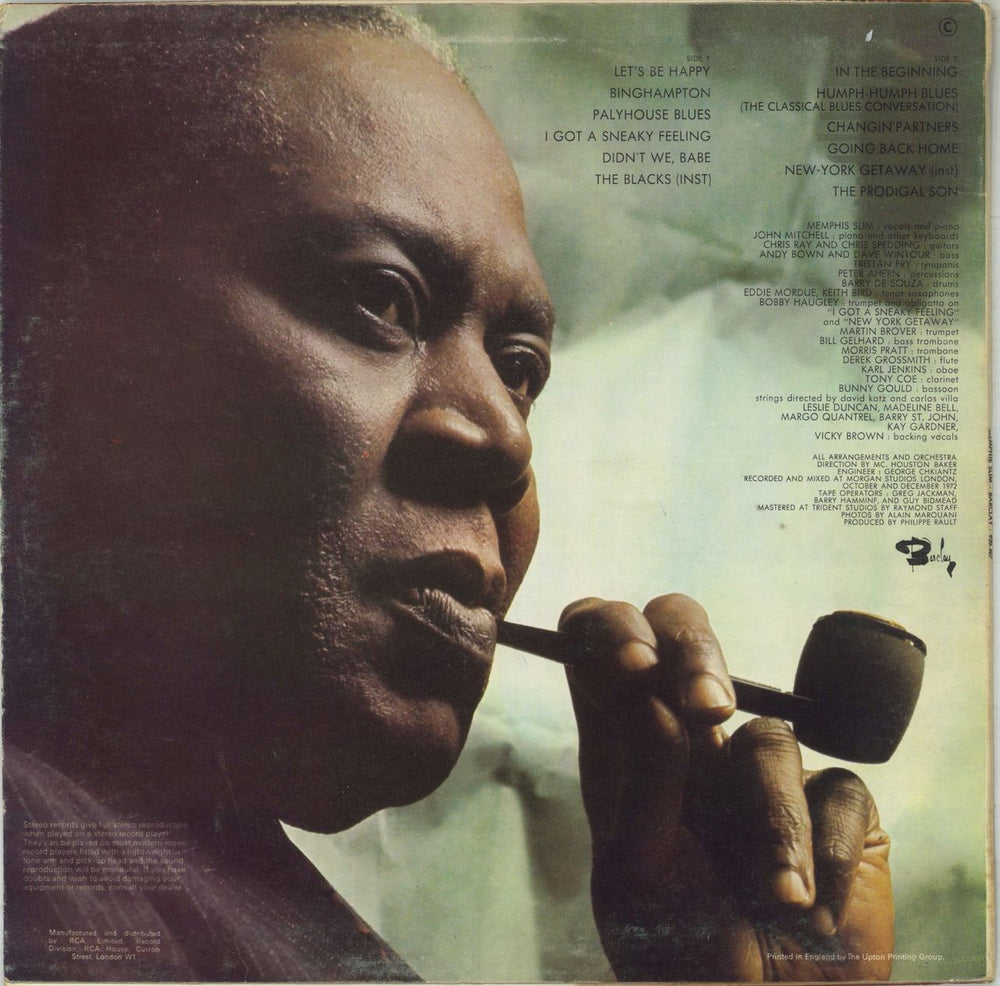 Memphis Slim Plays Classical American Music: The Blues UK vinyl LP album (LP record)