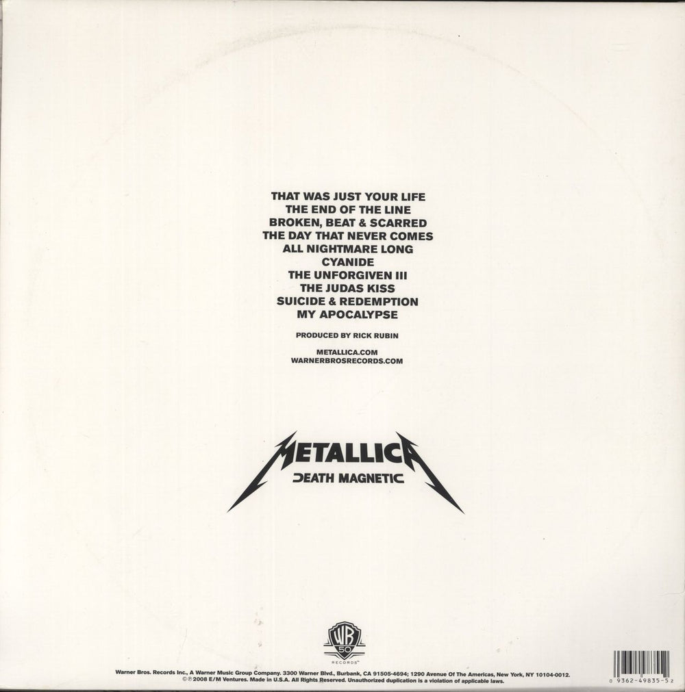 Metallica Death Magnetic - 160 Gram Vinyl - EX US 2-LP vinyl record set (Double LP Album) 093624983552