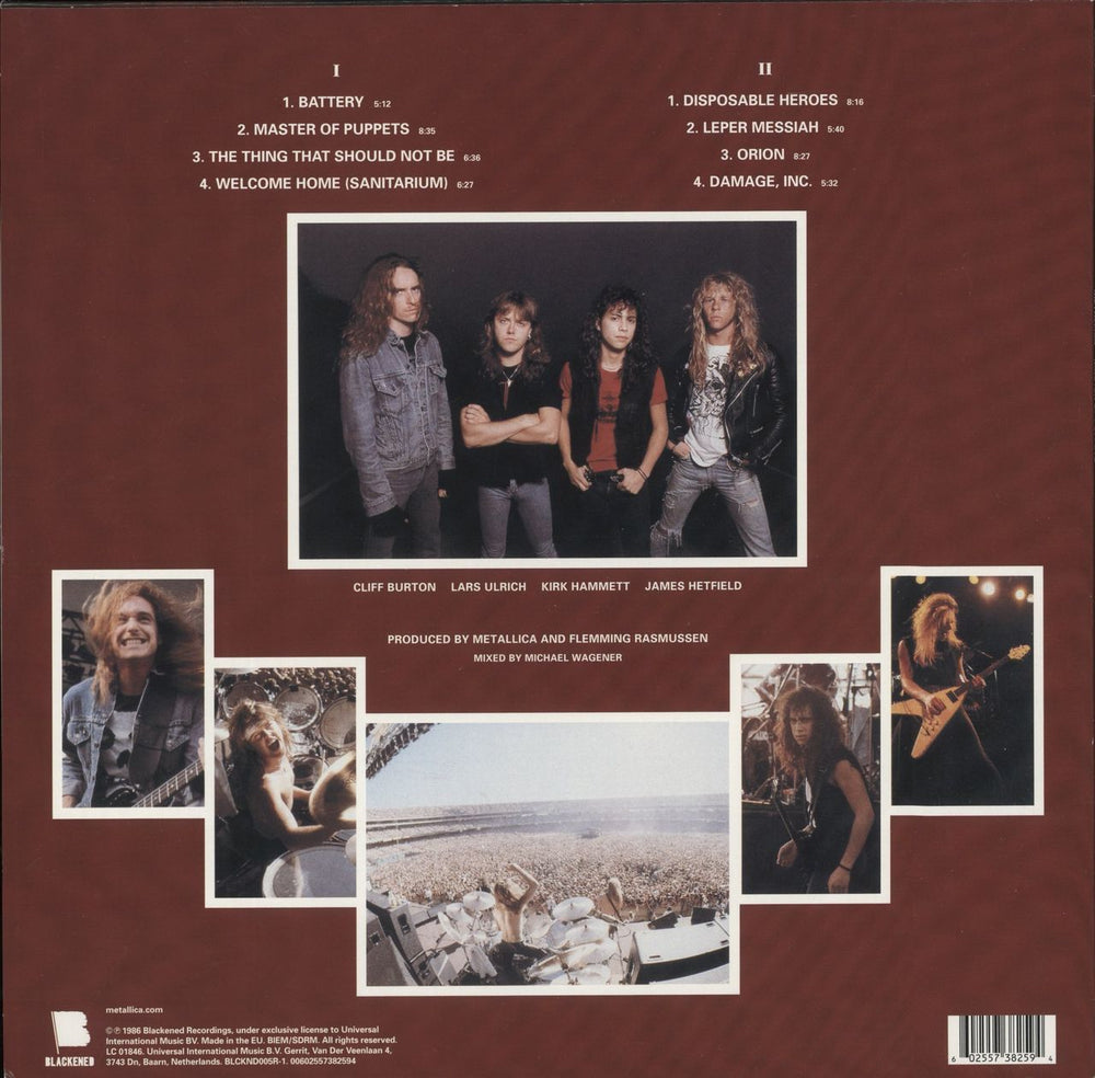 Metallica Master Of Puppets - 180gm - EX UK vinyl LP album (LP record) 602557382594