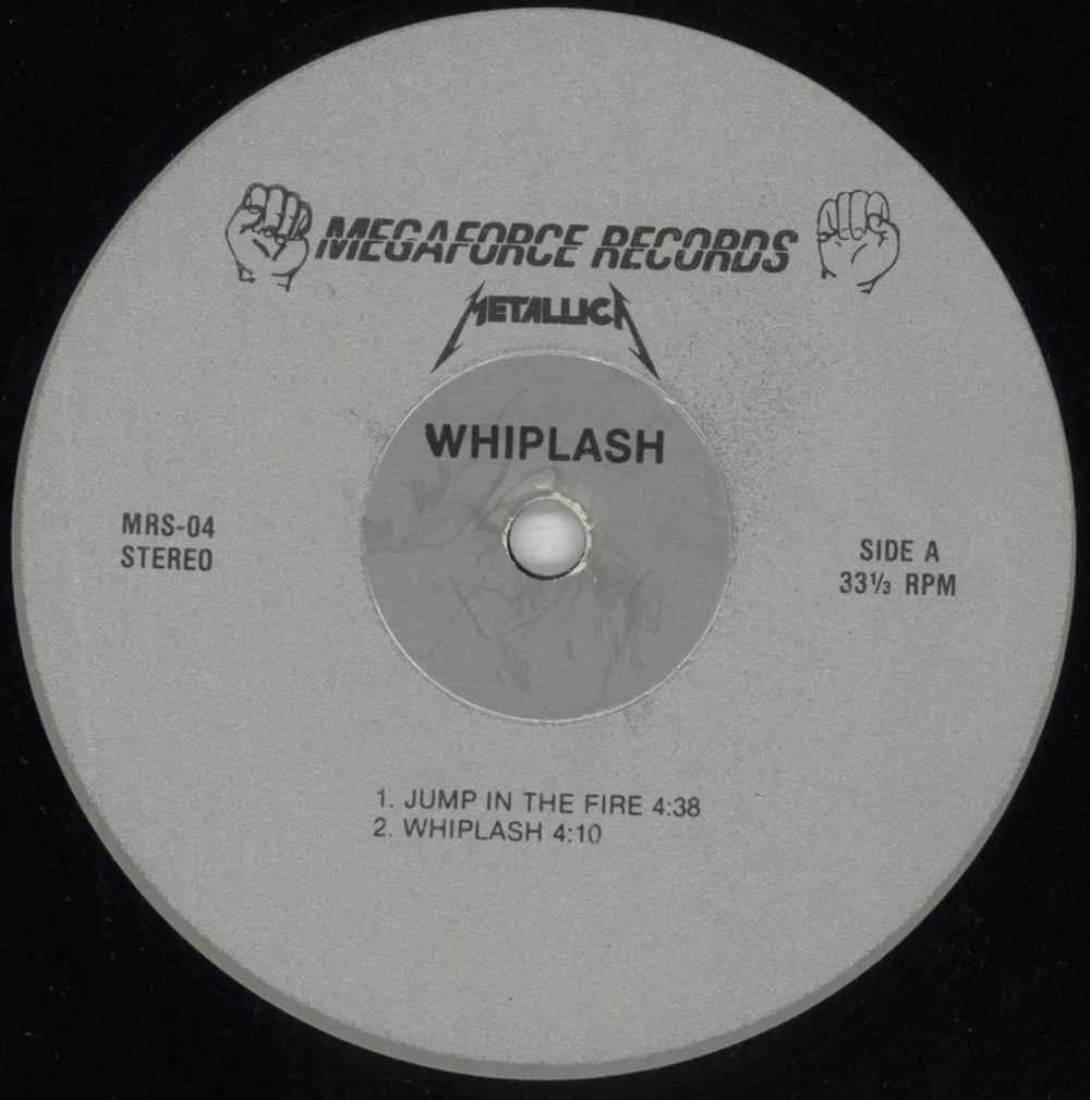 Metallica Whiplash - 2nd Translucent US 12" vinyl single (12 inch record / Maxi-single) MET12WH814483