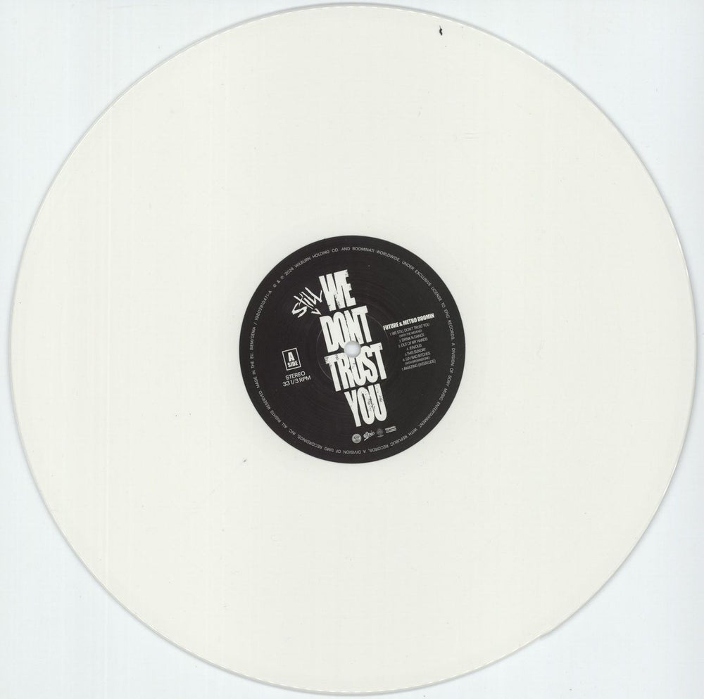 Metro Boomin We Still Don't Trust You - White Vinyl UK 2-LP vinyl record set (Double LP Album) 9F02LWE871278