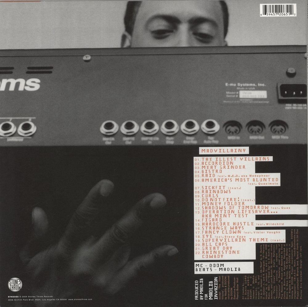MF Doom Madvillainy US 2-LP vinyl record set (Double LP Album) 659457206512