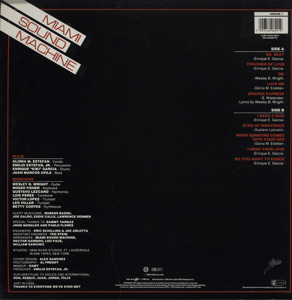 Miami Sound Machine Eyes Of Innocence UK vinyl LP album (LP record)