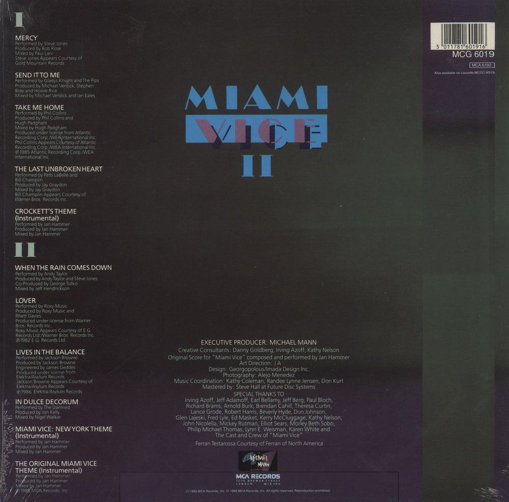 Miami Vice Miami Vice II - shrink UK vinyl LP album (LP record) 5011781601916