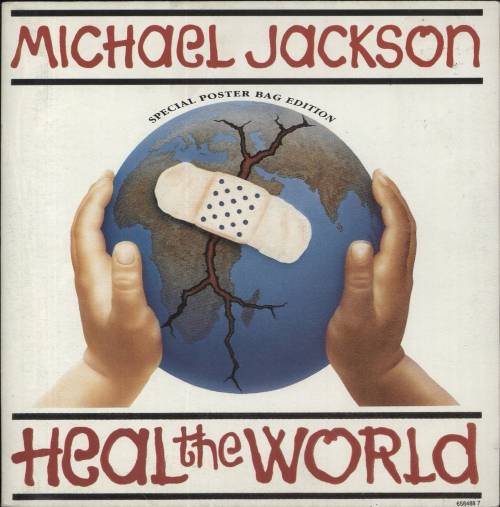 Michael Jackson Heal The World - Poster Sleeve UK 7" vinyl single (7 inch record / 45) 6584887