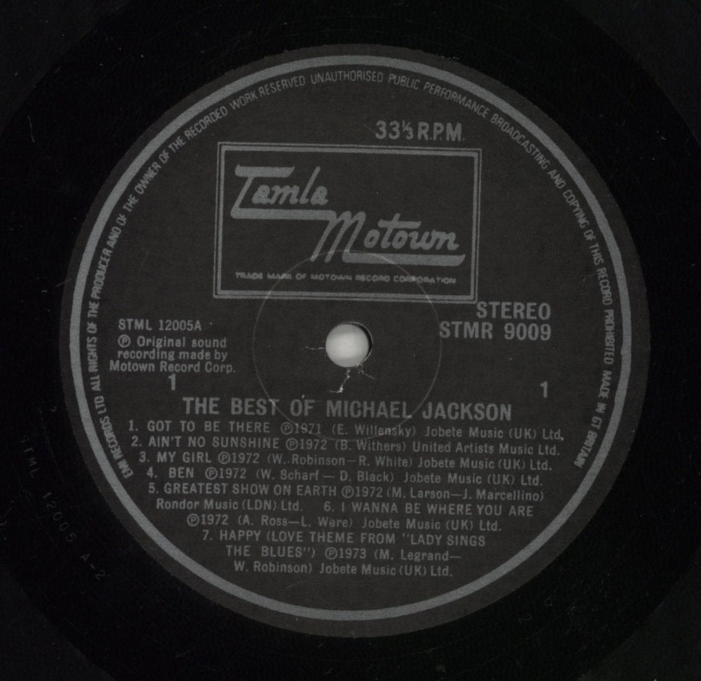 Michael Jackson The Best Of Michael Jackson - EMI UK vinyl LP album (LP record) M-JLPTH530462
