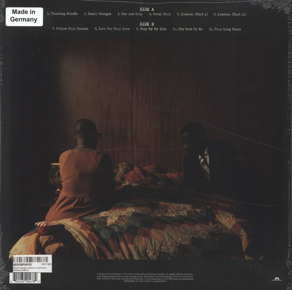 Michael Kiwanuka Small Changes: Amazon Exclusive - White Blue Marbled Vinyl - Sealed UK vinyl LP album (LP record) 602465904789