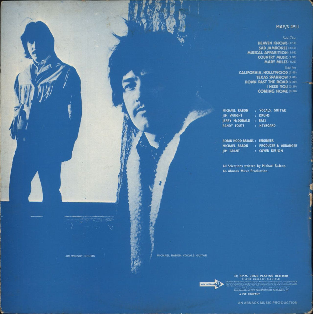 Michael Rabon Michael Rabon & Choctaw New Zealand vinyl LP album (LP record)