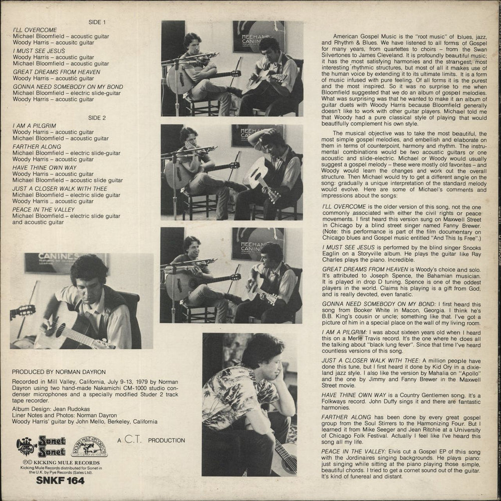 Mike Bloomfield Bloomfield Harris UK vinyl LP album (LP record)