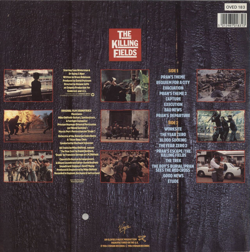 Mike Oldfield The Killing Fields - Barcoded UK vinyl LP album (LP record) 5012981018313